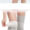 Rennjacken 1 Paar Polyester-Latex-Knieschützer Hochelastischer Stoff Selbsterhitzende Unterstützung Kniepolster Schmerzlinderung mit Massagegerät Beinwärmer