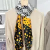 Top Brand Polka Dot Pumpkin Silk Women's Scarf, Mulberry Silk 110*110 Large Square Scarf Fashion Simple Multifunctional Scarf Shawl 2024 New New