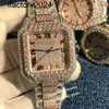 Ap Watch Diamond Moissanite Gelado Pode Passar no Teste VVS 2023 Tipo Out Relógios de Pulso Melhor Qualidade Eta Rose Gold Case Passe no Teste Brilhante Emmawatch
