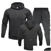 Survêtements pour hommes Top Designer Hommes Sport Running Basketball Set Sweat à capuche et pantalons Pantalons de haute qualité en gros femmes Drop Delivery App OT61H