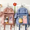 Borse Zaino trasparente di grande capacità Moda Itabag Borsa da scuola per studenti in nylon multitasca Borse femminili Harajuku Mochila XA345C