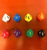 D10 16mm 10 Sided Polyhedral Dice 110 Digital Dices Funny Games For Party Drinking Games Multi Colored RPG Game Acrylic High Qual2807862