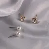 Dangle Earrings Christmas Cute For Women Girls Crystal Pearl Santa Tree Snowflake Elk Snowman Pendant Lovely Jewelry Gifts