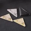 Fashion Style Brand P- Metal Triangle Letter Brooch Women Men Letters Brooches Suit Lapel Pin Fashion Jewelry