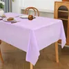 طاولة قطعة قماش صلبة اللون أبيض وردي المائدة غطاء فرقة سعيدة