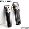 Włosy Clippers Kulilang R77F Profesjonalny elektryczny wyświetlacz LCD Wyświetlacz włosy klipel Fade+DLC powlekane ostrze o wysokiej mocy 7200 rpm jakość fryzjerka YQ240122