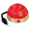 Berets Hanfu Hat Vintage Crianças Oriental com Faux Chinese Party Costume Cosplay Supplies