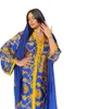 Abbigliamento etnico Ramadan Medio Oriente Marocco Abito Donna musulmana Abaya Stampa floreale Manica lunga Abito Dubai Turchia Abiti Caftano arabo