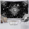 Tapisseries Grande Tapisserie Blanc Noir Soleil Lune Mandala Tarot Tapisseries Tenture Murale Céleste Hippie Tapis Mural Tapis Dortoir Décor