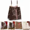 Neonoe Mm Bags Bucket Bag Designer Schulter Mode Leder Klassiker Cross Body Gurt Drawschnellschnur Ripple Pochette345w