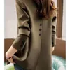 Trench da donna 2024 Blazer verde Cappotto formale Giacca da donna a maniche lunghe con bottone singolo Giacca dritta da ufficio da donna