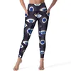 Women's Leggings Abstract Evil Eye Yoga Pants Pockets Golden Butterfly Sexy High Waist Casual Sports Tights