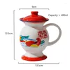 Mugs 400ml Cup Creative Mug Office Coffee Juice Milk Ceramic Handicraft Antique Tableware