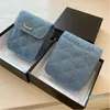 Designer-fashion Borse portamonete Portafoglio baby blue portafogli casual in denim borse pochette per Charm Women 2024
