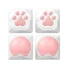 Keyboards Pink Cat Claw Keycap Diy Cute Soft Key Cap Novelty Personality Universal Socket YQ240123