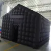 10x10x4mH (33x33x13.2ft) all'ingrosso Grande tenda da matrimonio cubo gonfiabile nero Gazebo quadrato Sala eventi Grande padiglione per feste portatile portatile per night club per uso esterno