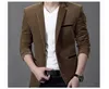 Męskie garnitury Blazers Spring Autumn Corduroy Casual Suit Młodzież Slim-Fit Business Fashion Fashion For Men Drop dostawa otjbh