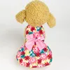 Vêtements de chien mignon robe de princesse florale pour chihuahua arc de Noël animal fantaisie chiot skirt sans manches