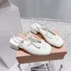 Shoes Genuine Leather Korean Cow Patent Round Head Shallow Mouth Mary Jane Mid Heel Sandals