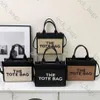 Плетеная средние сумки сумки Marc Designer Tote Mags для женщин, магазины, клатч, сумочка, вязание крючко