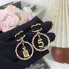 Boucles d'oreilles clou d'oreille avec boîte boucles d'oreilles diamant de luxe bijoux de créateur design classique boucles d'oreilles à breloques plaquées or style de mode anniversaire voyage cadeau bijoux boucles d'oreilles