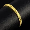 Braccialetti con ciondoli Bracciale in oro giallo 24 carati placcatura 6MM20CM regalo di gioielli da sposa per donna