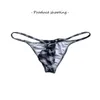 Slip imprimé pochette slips pour hommes doux sexy bikini serré plaid taille basse demi-rond hanche