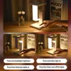 Lâmpadas de mesa LED suspensa luz noturna antigravidade com cabeceira de quarto regulável e luz de mesa de carregamento sem fio de 10W decoração de mesa YQ240123