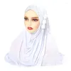 Roupas étnicas Moda Flor Mulheres Muçulmanas Hijab com Strass Cachecol Islâmico Chapéus Árabes Lady Headwrap Ramadan Pray Turban Caps