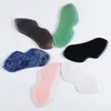 Jade Gua Sha Facial Skin Care Massage Tools Natural Crystal Rose Quartz Body Guasha Stone Spa Face Sculting Tool Beauté Masseur en dents de scie