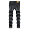 Jeans 24SS Jeans slim fit effetto consumato da uomo Designer di moda Pantaloni da motociclista hip-hop lavati con gamba dritta lavata 1022