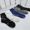 Mens Sockings Tide Cotton Socks Designer Street Sports Socks Socks Socks Printed 5pairs/Box