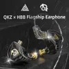 Headsets QKZ x HBB Earphones 1 Dynamic HIFI Bass Earbuds In Ear Monitor Headphones Sport Noise Cancelling Headset J240123