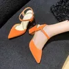 Damessandalen Tacones Mujer Comfortabel en omvangrijk hoge hak gespjurk Hoge hak gesloten sandalen Teen zomerschoenen 240123