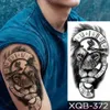 Waterproof Temporary Tattoo Sticker Forest Lion Tiger Bear Flash Tattoos Women Leopard Wolf Crown Body Art Arm Fake Tatoo Men 240122