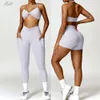 Lu Align Woman Damen-Fitness-Outfits, 2-teiliges Kleidungsset, Push-Up-Kleidung, Leggings mit hoher Taille, Fitness-Shorts, Sport-BH, Workout, Laufen, Freizeit, Trainingsanzug, Jogger, Lemon Lady G