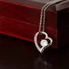 Ожерелья Итальянский подарок жене Женское ожерелье-цепочка Soulmate Рождественское ожерелье с подвеской в форме сердца 2023 Модные украшения со светодиодной коробкой