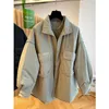 Trench da donna trapuntato in cotone leggero con aggiunta di giacche da lavoro in stile coreano, abiti invernali vintage di media lunghezza casual larghi