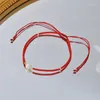 Charm armband temperament armband kvinnlig nisch designkänsla kinesisk stil rött rep handdekorerad barock pärla