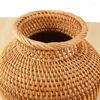 Vasos rattan tecido vaso arte moda mesa decoração plantas vaso de flores faddish casa jardinagem suprimentos