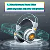 Headset tabletg941 spel headsrt 7.1 ljudvibration headset med mikrofon stereo boss buller avbrytande hörlurar ledande ljus USB -plugg j240123