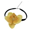 Choker Phalaenopsis Naszyjnik Vintage Flower Dasiłek dla kobiet dziewcząt