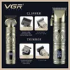 Saç Clippers VGR Saç Clipper Profesyonel Saç Kısmi Saç Seti Şarj Edilebilir Metal Muhafaza LED Seyahat Kilidi Berber V-670 YQ240122