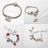 Vendite calde Nuovi braccialetti firmati per le donne Regalo di lusso di San Valentino Fai da te adatto Bracciale Pandora Orecchini Collana set Gioielli Anno cinese del drago con scatola