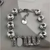 Designer Miui Orecchini Miui Bracciale Miu Lettera Miu Collana con zirconi in cristallo tempestato di diamanti Moda personalizzata Sensazione avanzata Bracciale regolabile con diamanti pieni