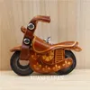 Keychains Head Layer Cowhide Mini Motorbike Keychain Pendant Creative Personality Bag Accessories Cute Small Gifts