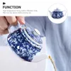Ensembles de vaisselle Théière en porcelaine bleue et blanche Bouilloire portable Bureau Céramique chinoise Voyage Décor vintage
