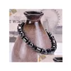 Party Favor Men Biomagnetic Mti-Shaped Natural Stone Black Magnetic Therapy Bracelet Health Hand Drop Delivery Home Garden Festive S Dh1Ek