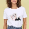 القمصان النسائية Terthetic Therage High Heels Therts Shirt Shirt Summer Print Lips Red Thirt Tshirt Female 90s Graphic Tee Girls