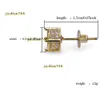 정통 기하학적 마이크로 포장 브린 코 여성 남성 남성 다이아몬드 힙합 귀이 스터드 스터드 스터드 이어 보석 2024 귀걸이